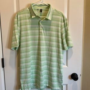 Green Striped Adidas Polo